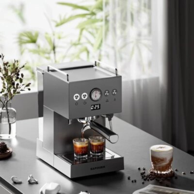 Small commercial coffee machine Simple control panel Italian semi-automatic coffee machine Can make milk foam Latte Americano - Image 4