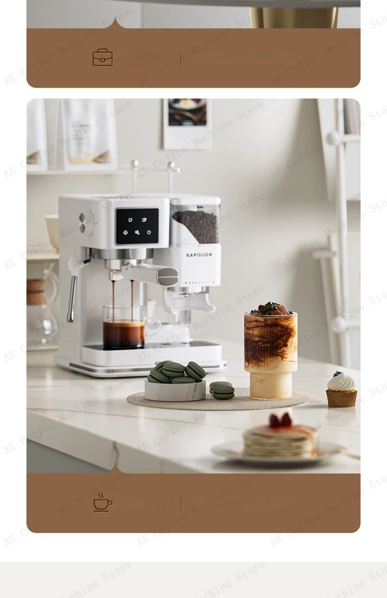 Italian Fully Semi-automatic Coffee Machine Small Home Espresso Machine Milk Froth Grinder All-in-one Coffee Machine Latte Italian Fully Semi-automatic Coffee Machine Small Home Espresso Machine Milk Froth Grinder All-in-one Coffee Machine Latte