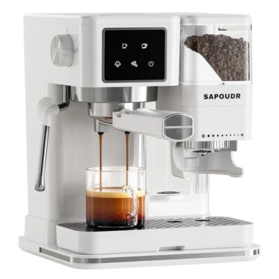 Italian Fully Semi-automatic Coffee Machine Small Home Espresso Machine Milk Froth Grinder All-in-one Coffee Machine Latte - Image 6