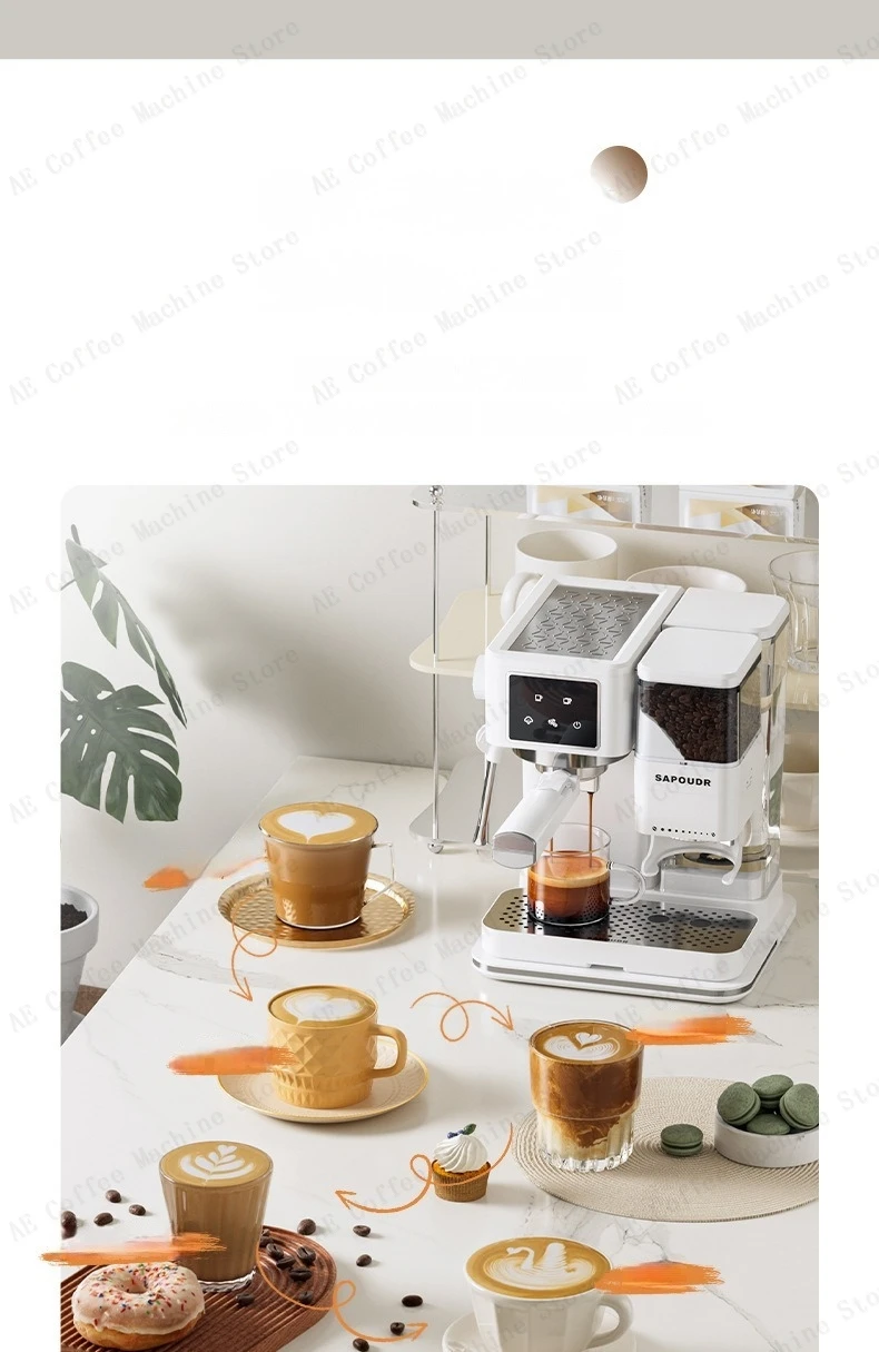 Italian Fully Semi-automatic Coffee Machine Small Home Espresso Machine Milk Froth Grinder All-in-one Coffee Machine Latte Italian Fully Semi-automatic Coffee Machine Small Home Espresso Machine Milk Froth Grinder All-in-one Coffee Machine Latte