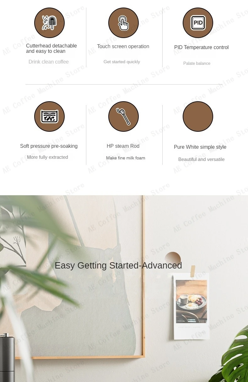 Italian Fully Semi-automatic Coffee Machine Small Home Espresso Machine Milk Froth Grinder All-in-one Coffee Machine Latte Italian Fully Semi-automatic Coffee Machine Small Home Espresso Machine Milk Froth Grinder All-in-one Coffee Machine Latte
