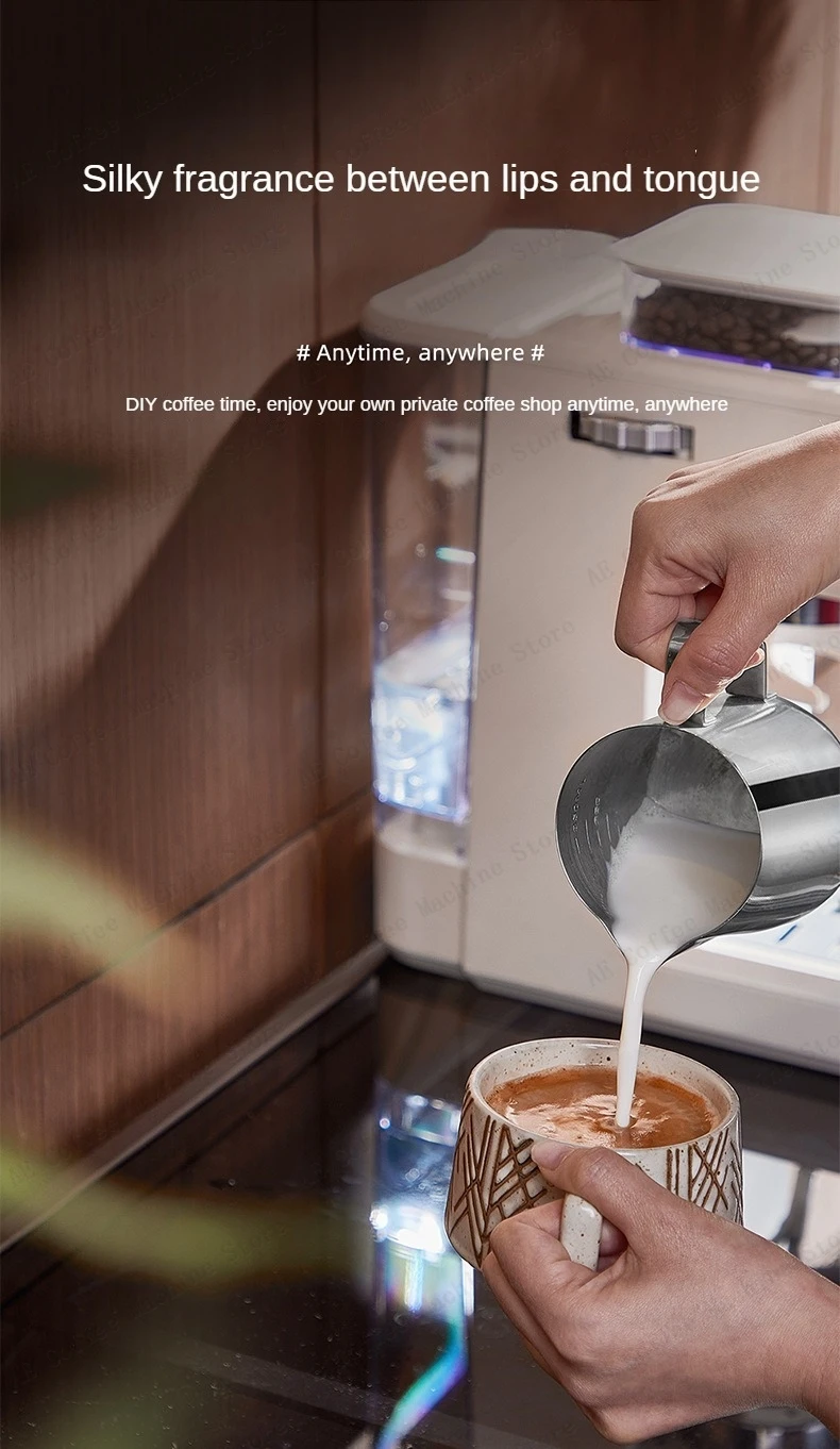 Semi-automatic Grinding and Extraction Espresso Machine, Steam milk espresso coffee machine, Can Extract Cold/hot Coffee