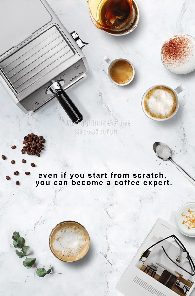 Delonghi Coffee Maker Household Espresso Machine 15BAR American Coffee Milk Foam Semi-automatic Pumping Coffee Machine 220V Delonghi Coffee Maker Household Espresso Machine 15BAR American Coffee Milk Foam Semi-automatic Pumping Coffee Machine 220V