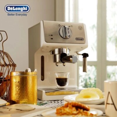 Delonghi Coffee Maker Household Espresso Machine 15BAR American Coffee Milk Foam Semi-automatic Pumping Coffee Machine 220V