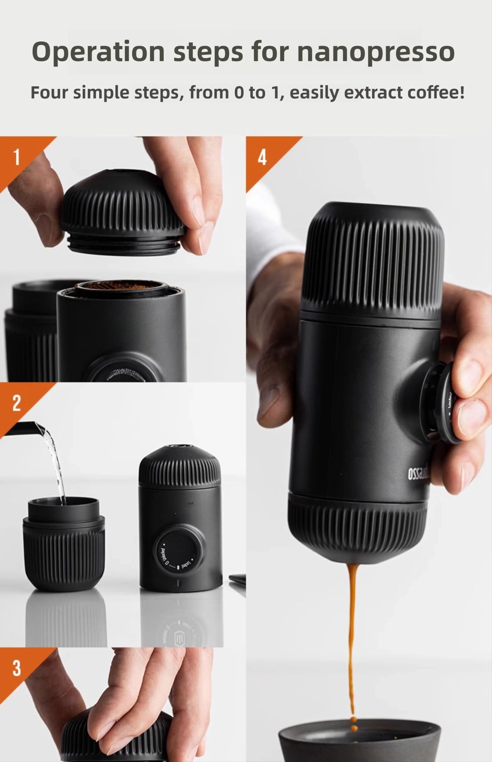 Portable Compact Espresso Manual Hand Press Coffee Capsule Machine