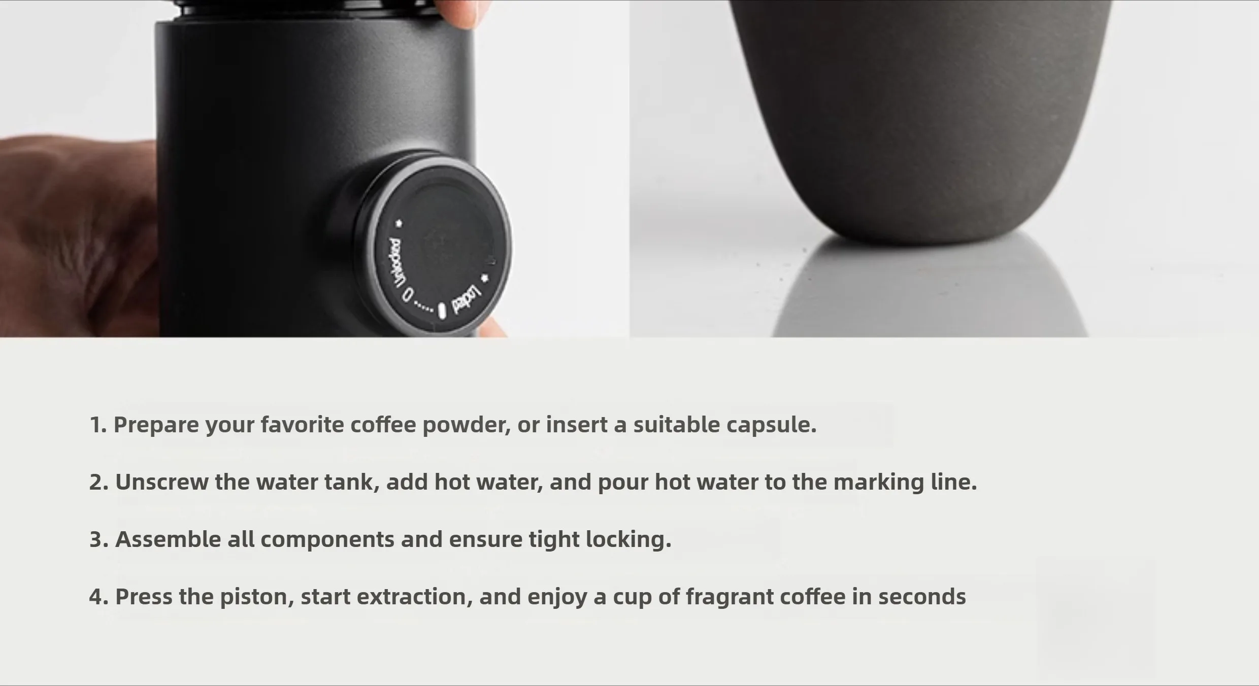 Portable Compact Espresso Manual Hand Press Coffee Capsule Machine