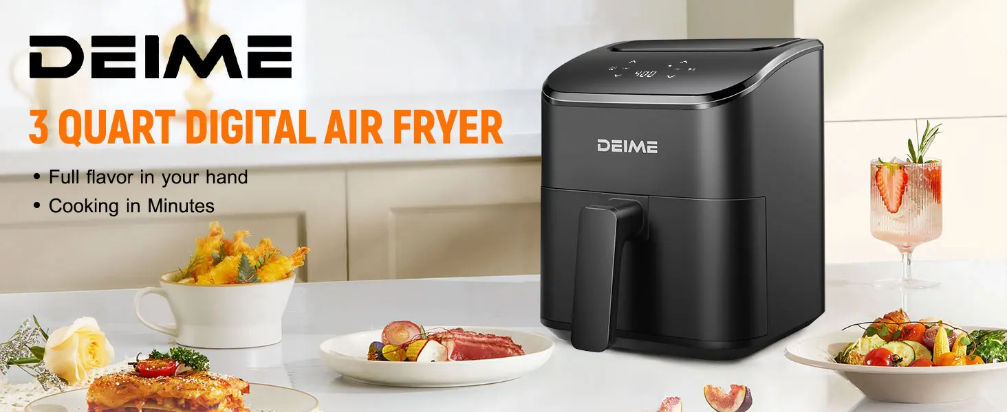 Air Fryer 3 Qt, Small Airfryer Digital Space Saving Compact, Bake, Reheat, Roasts for Quick Easy Meals, Mini Compact & Quiet Air Fryer 3 Qt, Small Airfryer Digital Space Saving Compact, Bake, Reheat, Roasts for Quick Easy Meals, Mini Compact & Quiet