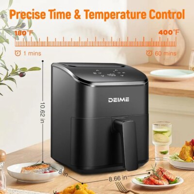 Air Fryer 3 Qt, Small Airfryer Digital Space Saving Compact, Bake, Reheat, Roasts for Quick Easy Meals, Mini Compact & Quiet - Image 3