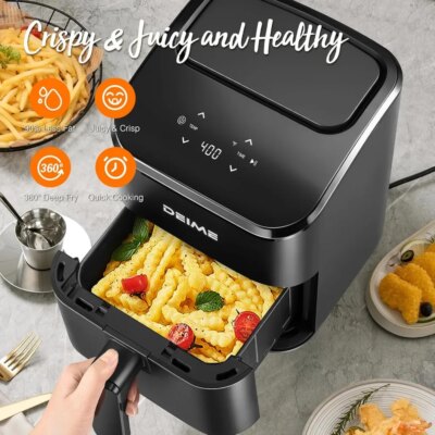 Air Fryer 3 Qt, Small Airfryer Digital Space Saving Compact, Bake, Reheat, Roasts for Quick Easy Meals, Mini Compact & Quiet - Image 4