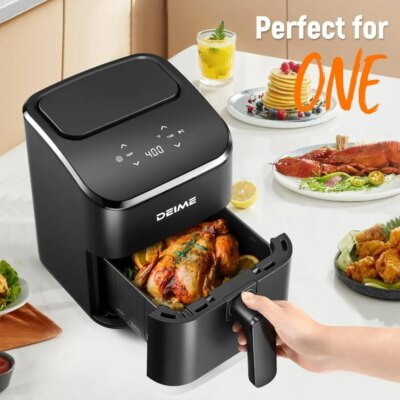 Air Fryer 3 Qt, Small Airfryer Digital Space Saving Compact, Bake, Reheat, Roasts for Quick Easy Meals, Mini Compact & Quiet - Image 2