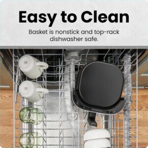2 Qt Mini Air Fryer – Digital Space-Saving Compact Air Fryer with Nonstick and Dishwasher Safe Basket, Quick & Easy Meals in - Image 6
