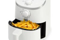 Personal Air Fryer, Healthier Meals in Minutes, Adjustable Temp Control up to 400°F, Easy-to-Use Design, Nonstick Basket, White