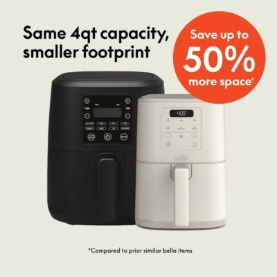 4Qt Slim Air Fryer, Fits-anywhere™ Kitchenware, EverGood™ Ceramic Nonstick Coating, Adjustable Temperature, 6 Preset Cooki - Image 2