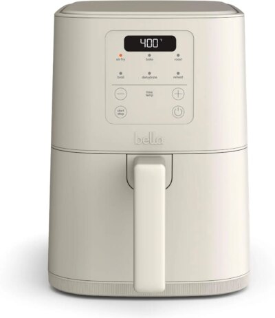 4Qt Slim Air Fryer, Fits-anywhere™ Kitchenware, EverGood™ Ceramic Nonstick Coating, Adjustable Temperature, 6 Preset Cooki
