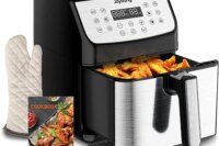 1700W Air Fryer Detachable Double Basket 5.8 QT 13-in-1 Presets LED Touchscreen Toaster Oven Healthy Cooking Kitchen Appliance