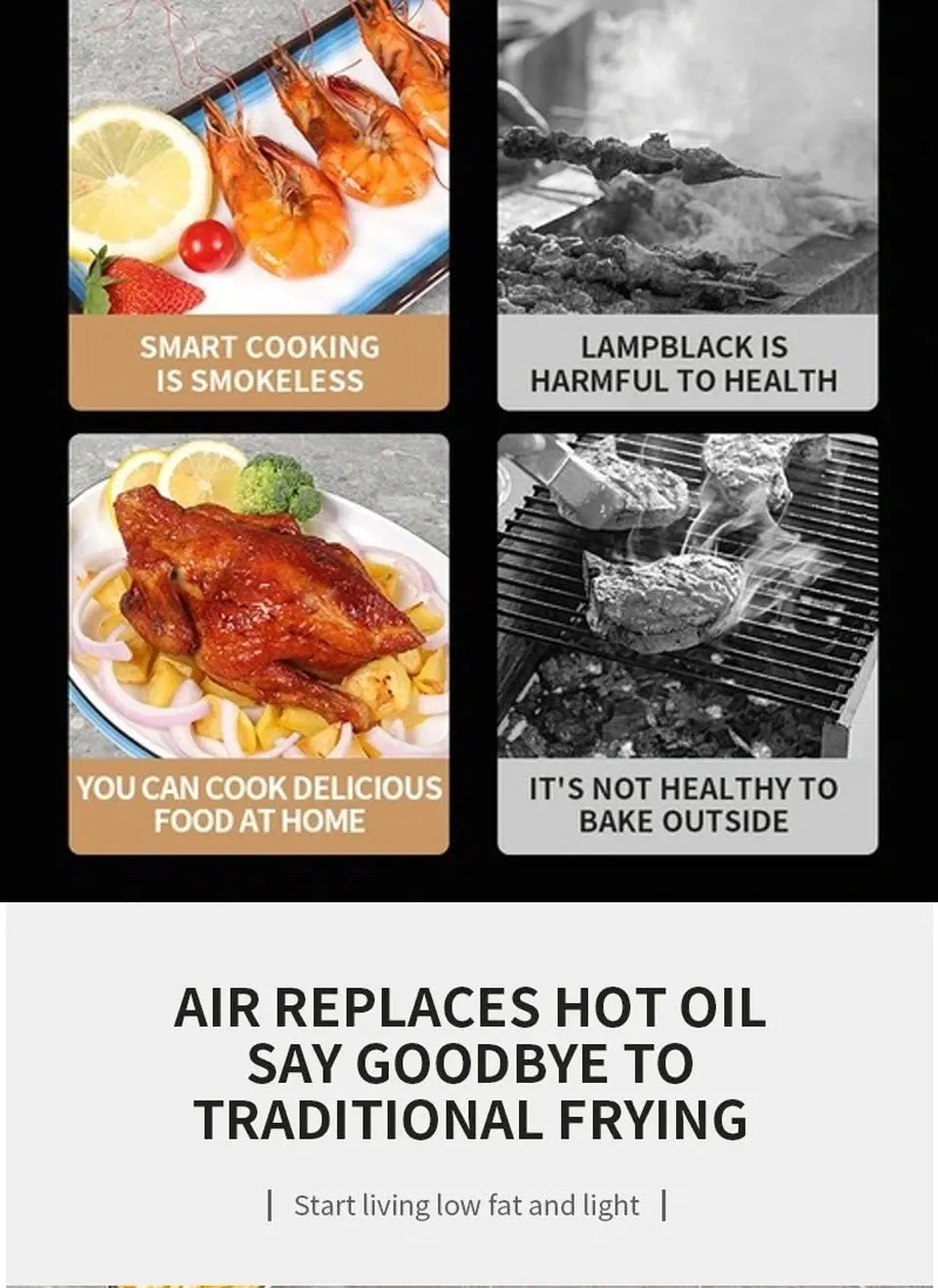 6L Air fryer Multi-functional intelligent touch screen oven Large capacity Electro mechanical deep fryer for home airfryer 6L Air fryer Multi-functional intelligent touch screen oven Large capacity Electro mechanical deep fryer for home airfryer