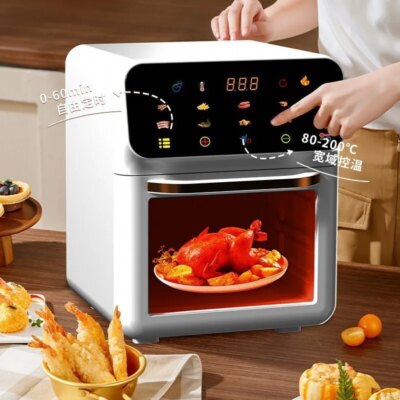 Household large capacity visual air fryer multifunctional healthy touch screen electric oven non-stick pan baking utensils - Image 4