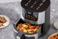 Electric Air Fryer Smart 7L Multi-function Hot Convection Oven Deep Fryer Without Oil LED Touch Control 1400W Visible Window