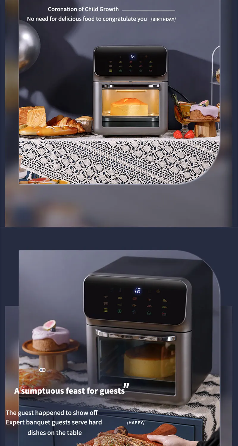 10L Large Capacity Electric Air Fryers Oil-free Automatic Household Kitchen 360°Baking Convection Oven Deep Fryer without Oil 10L Large Capacity Electric Air Fryers Oil-free Automatic Household Kitchen 360°Baking Convection Oven Deep Fryer without Oil