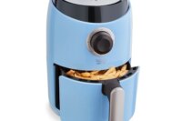 Compact Air Fryer Oven 2QT with Temp Control Non-Stick Basket Auto Shut Off Recipe Guide 1000W Healthy Cooking Gadget