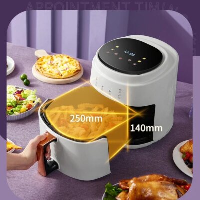 900W 110V-220V Household 8L AirFryer No Oil Electric Fryer with Gridiron Intelligent Touch Screen Oven for Whole Chicken - Image 5