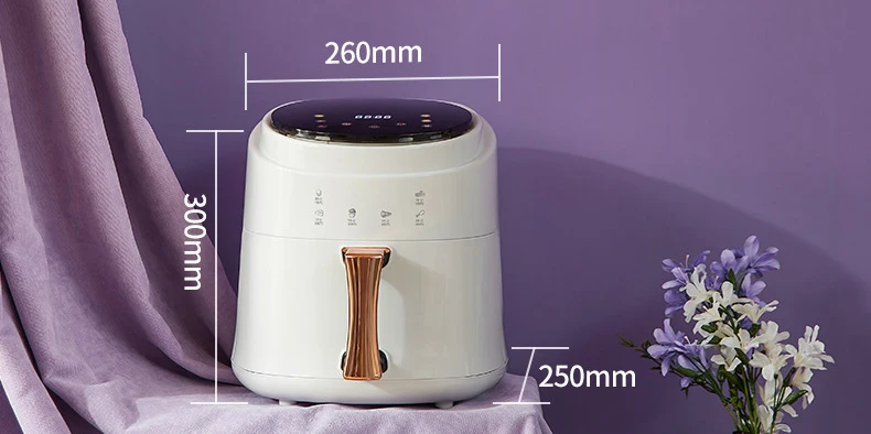 900W 110V-220V Household 8L AirFryer No Oil Electric Fryer with Gridiron Intelligent Touch Screen Oven for Whole Chicken