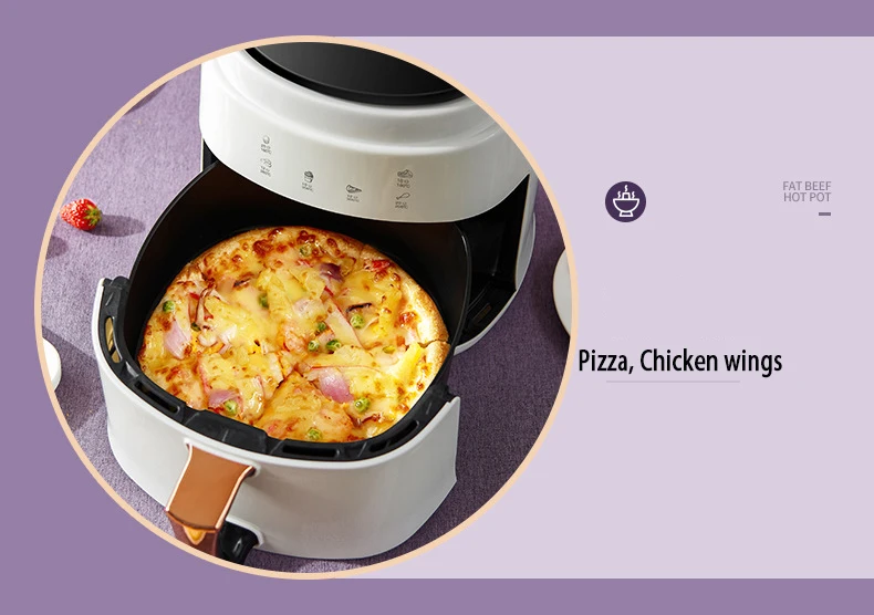 900W 110V-220V Household 8L AirFryer No Oil Electric Fryer with Gridiron Intelligent Touch Screen Oven for Whole Chicken
