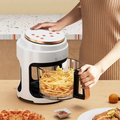 Smart Visual Air Fryer 3L Multi-functional Oil-free Fryer Automatic Household 360°Baking LED Touchscreen Deep Fryer without Oil - Image 4