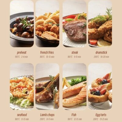 Smart Visual Air Fryer 3L Multi-functional Oil-free Fryer Automatic Household 360°Baking LED Touchscreen Deep Fryer without Oil - Image 5