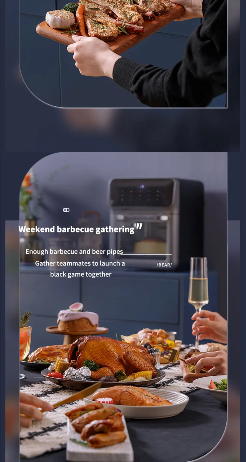 10L Large Capacity Electric Air Fryers Oil-free Automatic Household Kitchen 360°Baking Convection Oven Deep Fryer without Oil 10L Large Capacity Electric Air Fryers Oil-free Automatic Household Kitchen 360°Baking Convection Oven Deep Fryer without Oil