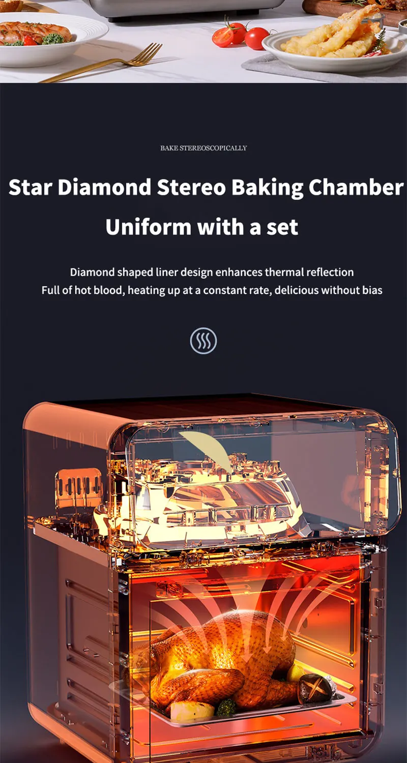 10L Large Capacity Electric Air Fryers Oil-free Automatic Household Kitchen 360°Baking Convection Oven Deep Fryer without Oil 10L Large Capacity Electric Air Fryers Oil-free Automatic Household Kitchen 360°Baking Convection Oven Deep Fryer without Oil