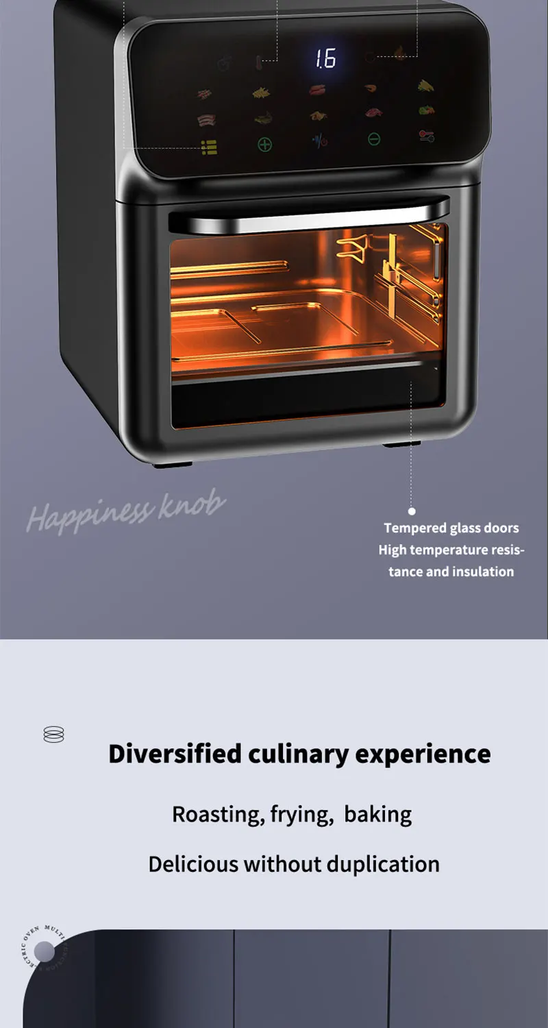 10L Large Capacity Electric Air Fryers Oil-free Automatic Household Kitchen 360°Baking Convection Oven Deep Fryer without Oil 10L Large Capacity Electric Air Fryers Oil-free Automatic Household Kitchen 360°Baking Convection Oven Deep Fryer without Oil