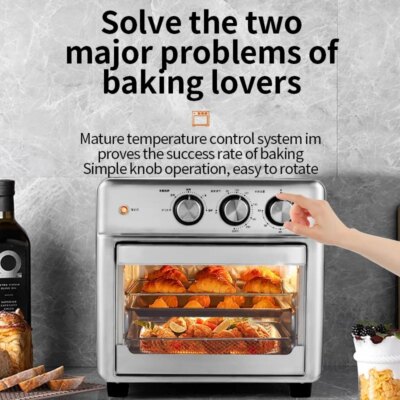 Smart air fryer oven 26L 13L Large Capacity Electric Air Fryers Visible Window Household Kitchen Deep Fryer without Oil EU 220V - Image 4