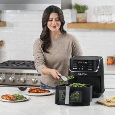 8QT Air Fryer with 12 Presets Extra-Large Capacity Window & Light FryForce 360 Technology Preheat Reminder Guided Prompts - Image 3