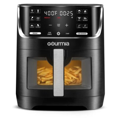8QT Air Fryer with 12 Presets Extra-Large Capacity Window & Light FryForce 360 Technology Preheat Reminder Guided Prompts