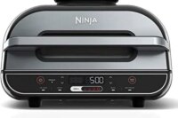 Ninja Foodi 5 In 1 Indoor Grill and Air Fryer with Surround Searing, Removable Grill Gate, Cooking Pot, and Smoke Control System