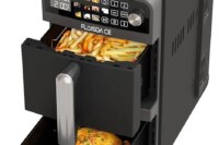 10-QT Dual Large Air Fryer, XL 2-Basket Air Fryer, 10-in-1 Technology Double Cooks 4 Foods at Once, Smart Finish & Match Cook, A