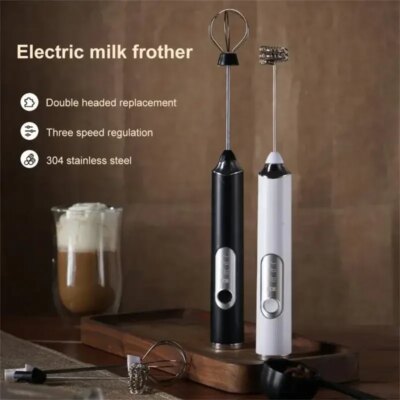 High Quality Electric Milk Frother Foam Maker Handheld USB Rechargeable Foamer High Speeds Drink Mixer Coffee Frothing Wand - Image 2