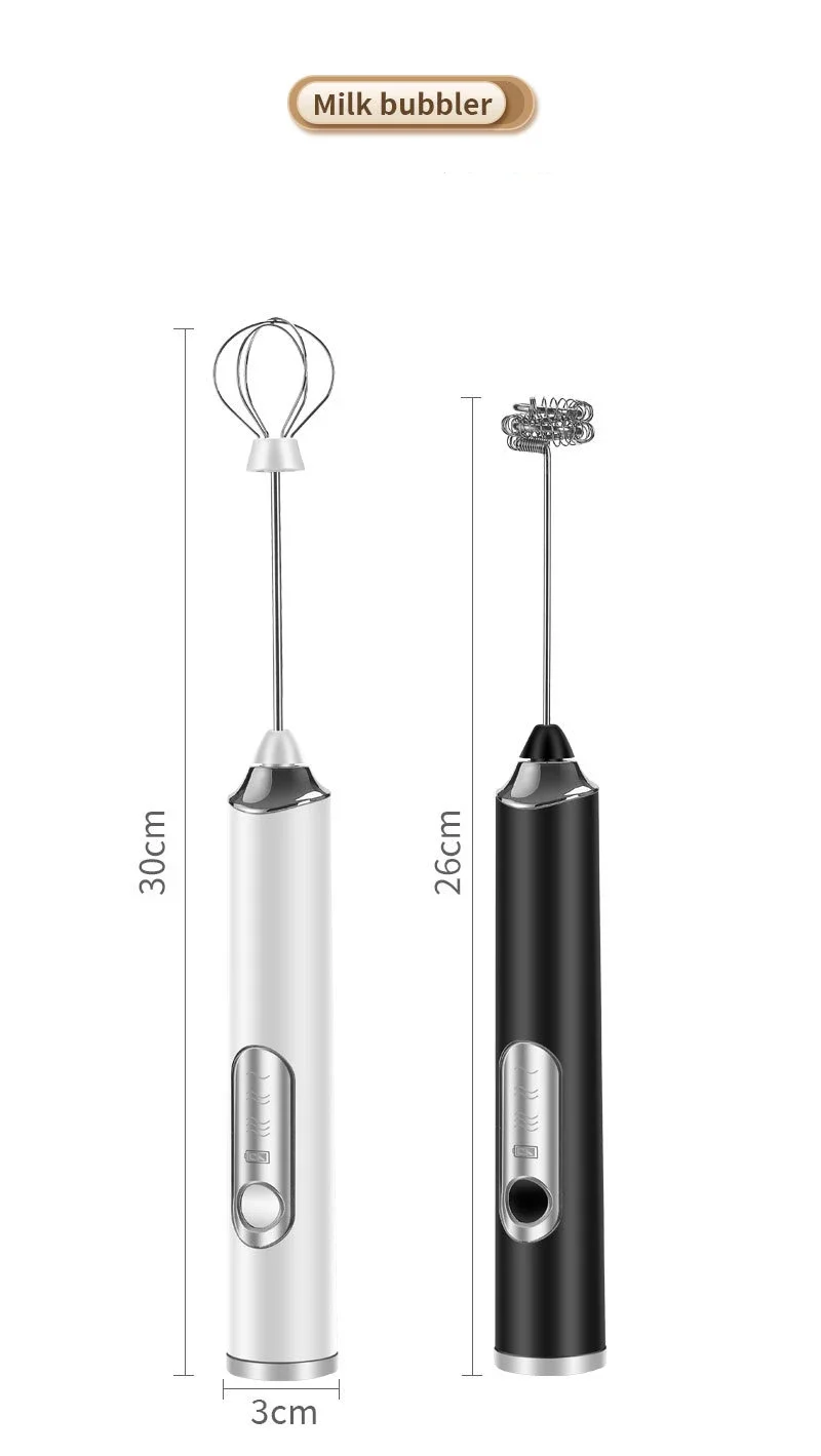 High Quality Electric Milk Frother Foam Maker Handheld USB Rechargeable Foamer High Speeds Drink Mixer Coffee Frothing Wand