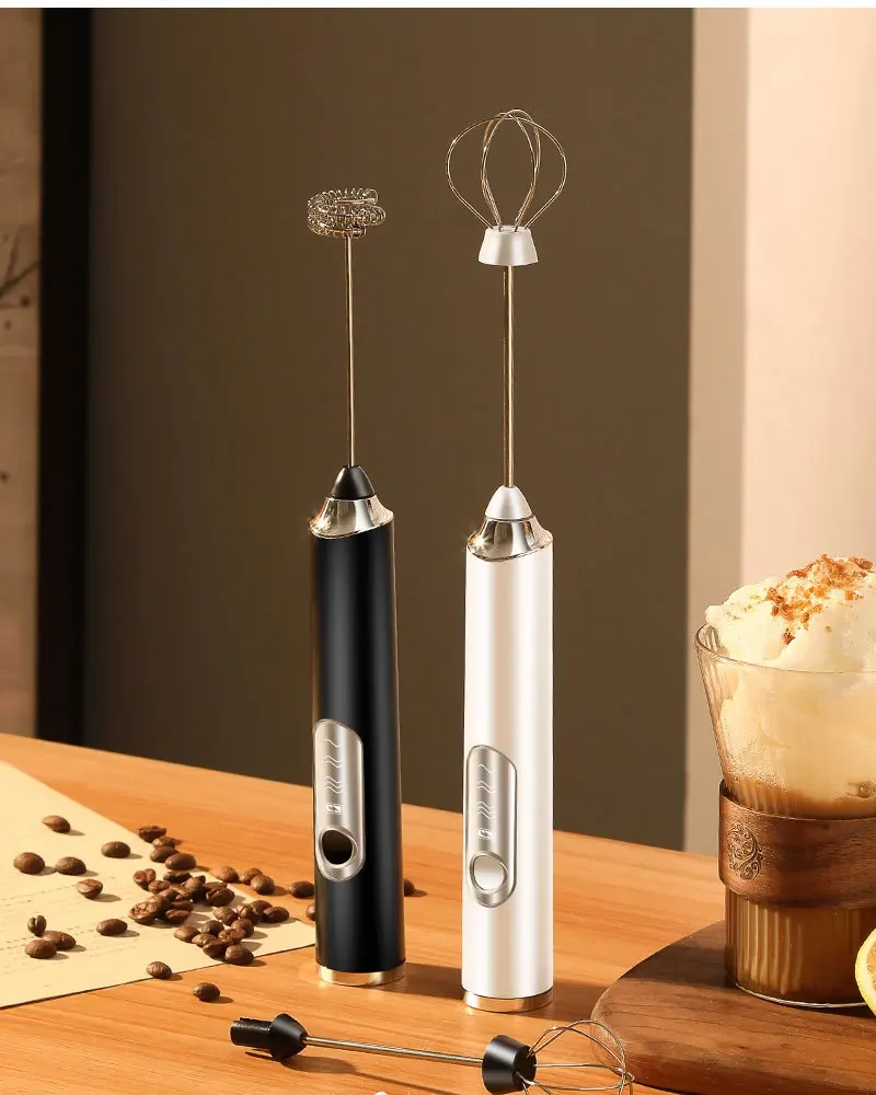 High Quality Electric Milk Frother Foam Maker Handheld USB Rechargeable Foamer High Speeds Drink Mixer Coffee Frothing Wand