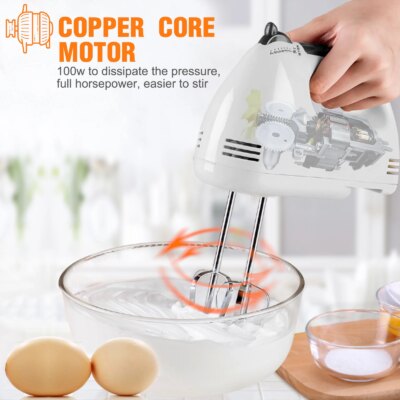 Manual Mini 7 Speed Dough Hand Mixer Food-Blender Multifunctional Handheld Food Processor Automatic Electric Kitchen Mixer Tool - Image 2
