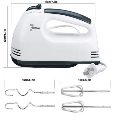 Manual Mini 7 Speed Dough Hand Mixer Food-Blender Multifunctional Handheld Food Processor Automatic Electric Kitchen Mixer Tool - Image 3