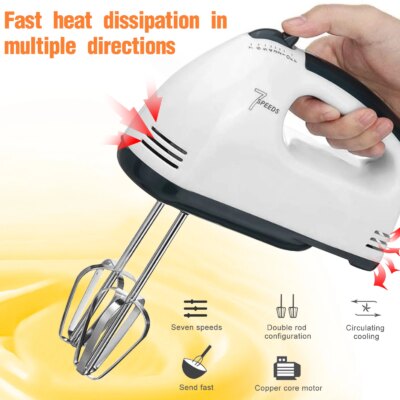 Manual Mini 7 Speed Dough Hand Mixer Food-Blender Multifunctional Handheld Food Processor Automatic Electric Kitchen Mixer Tool