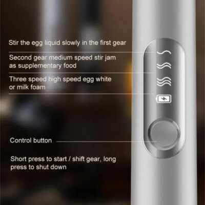 Wireless Electric Milk Frother Whisk Egg Beater USB Rechargeable Handheld Coffee Blender Milk Shaker Mixer Foamer Food Blender - Image 5
