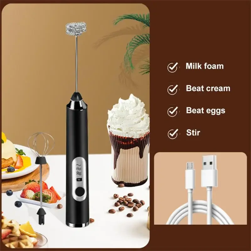 Wireless Electric Milk Frother Whisk Egg Beater USB Rechargeable Handheld Coffee Blender Milk Shaker Mixer Foamer Food Blender