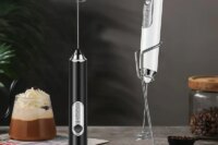 Kitchen Powerful Milk Frother Handheld Foam Maker for Lattes - Whisk Drink Mixer for Coffee Electric Rechargeable Egg Beater