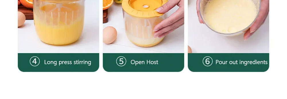 Electric Mixer Ultra-Large Capacity Whisk Egg Beater Control Kitchen Blender USB Wireless Kitchen Automatic Frother Foamer
