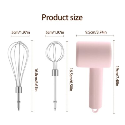 Cordless Wireless Stainless Steel Mixer with 3 Speed Electric Whisk Kitchen Tool D2RD - Image 6