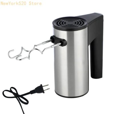 N84C Stainless Steel Hand Mixer with Whisk Attachments and Dough Hook Dishwasher Safe Whipping Machine Household Eggs Beater - Image 2