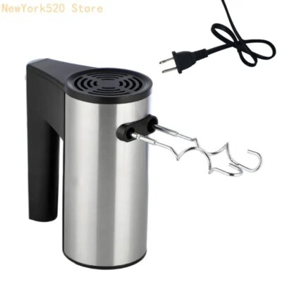 N84C Stainless Steel Hand Mixer with Whisk Attachments and Dough Hook Dishwasher Safe Whipping Machine Household Eggs Beater